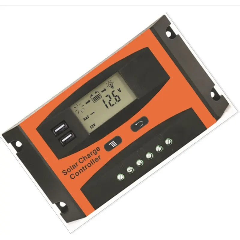 Regulator solar, FOXMAG24, 30A, 13,8 V/27,6 V, 12v/24V, LCD, portocaliu