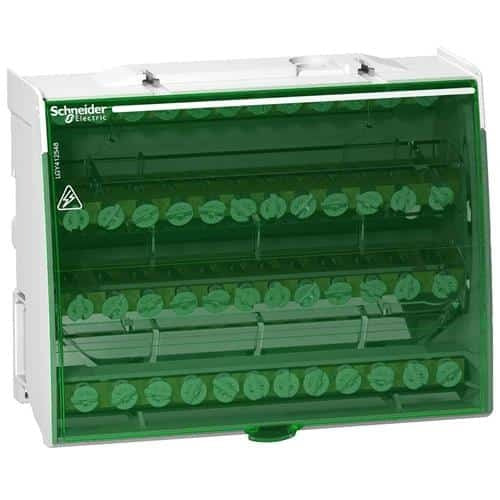 Repartitor etajat cu surub, 4 poli, 125 A, 48 gauri, gri, pentru distributie electrica