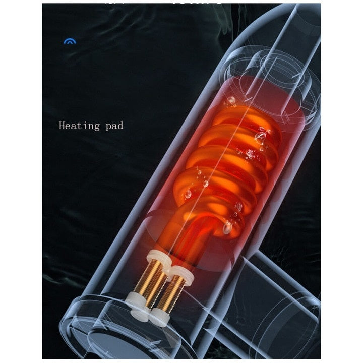 Robinet de incalzire a apei, electric, cu afisaj, ecran LED, rotire la 360 de grade, cu flux direct de apa, alb