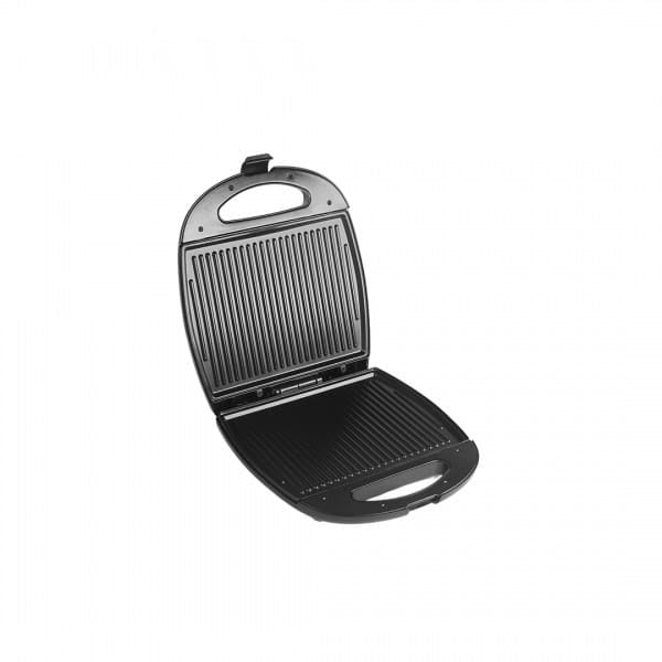 Sandwich maker 1200W cu placi antiaderente si termostat reglabil, negru