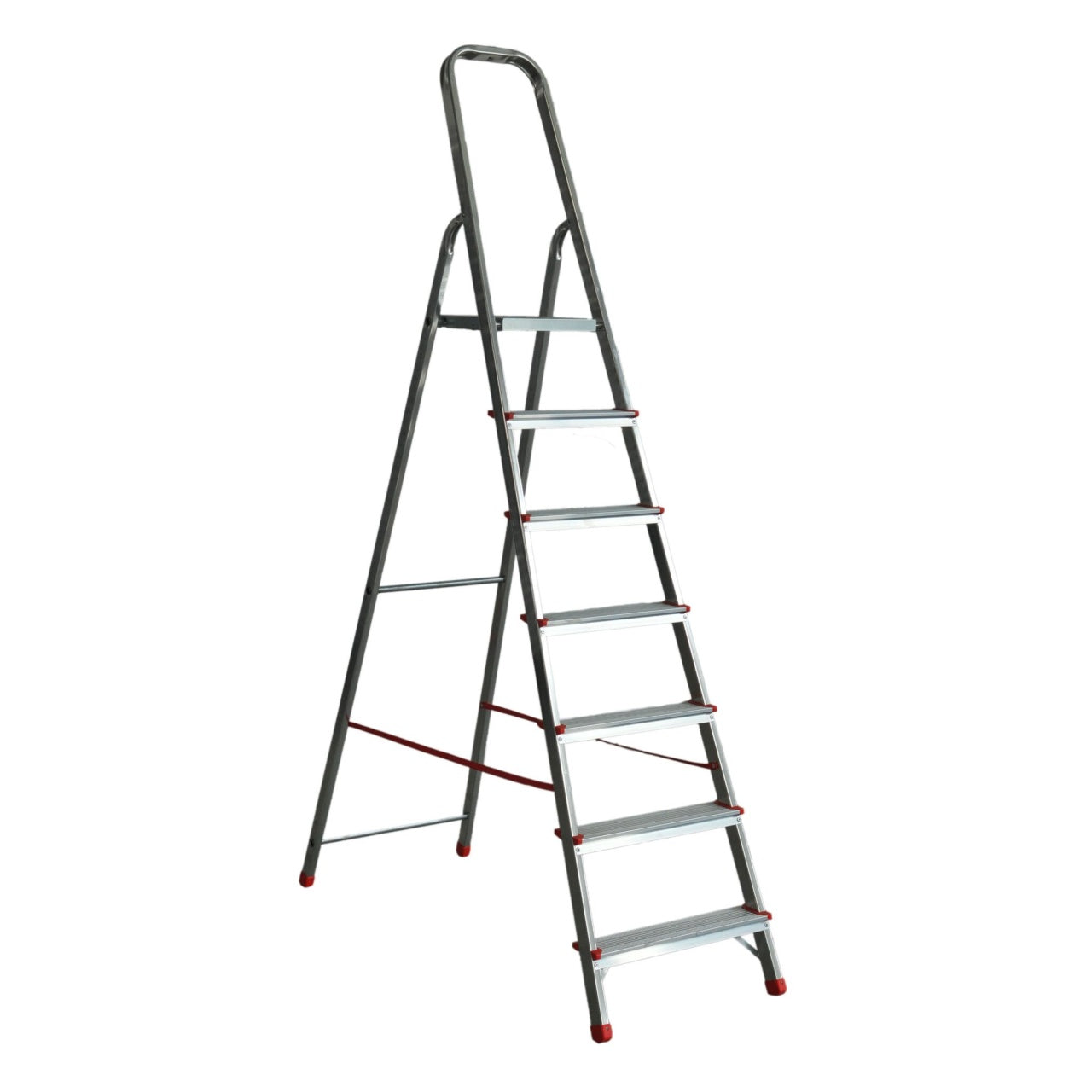 Scara metalica 6+1 trepte, inaltime 2.20 m, profil patrat si suport antialunecare