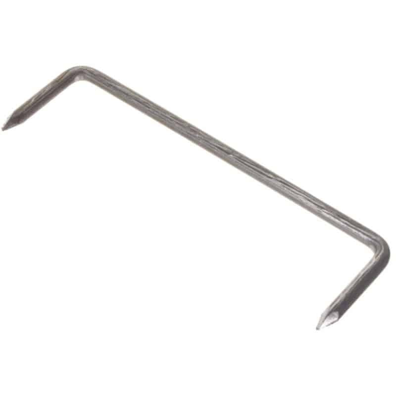 Scoabe metalice 6mm pentru fixari in constructii, otel galvanizat, forma U