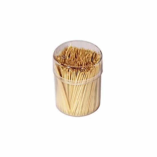 Scobitori din bambus, 100 bucati, ambalaj tub, natur