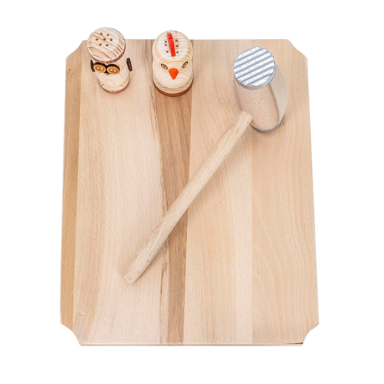 Set 10 tocatoare dreptunghiulare din lemn de fag, 40x30x2 cm
