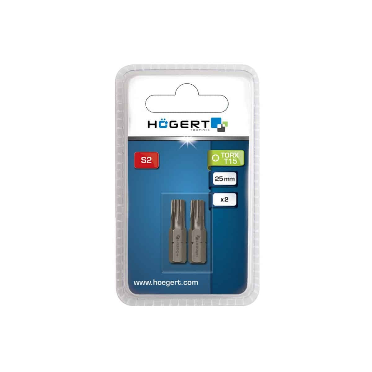 Set 2 bucati bit-uri surubelnita TORX T15, 25mm, otel S2 rezistent