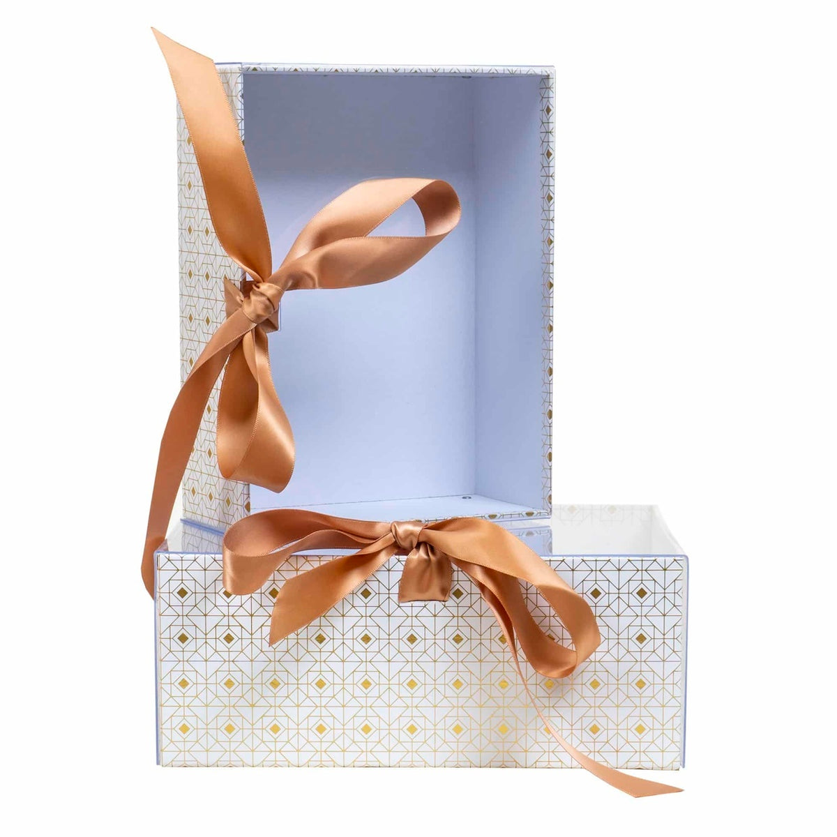 Set 2 cutii dreptunghiulare albe, dimensiuni diferite pentru decor si cadouri