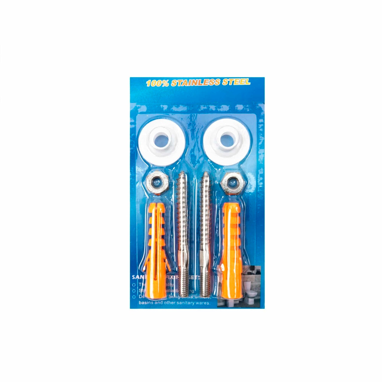 Set 2 dibluri pentru prindere WC 8x95mm, diametru 8mm, lungime surub 95mm