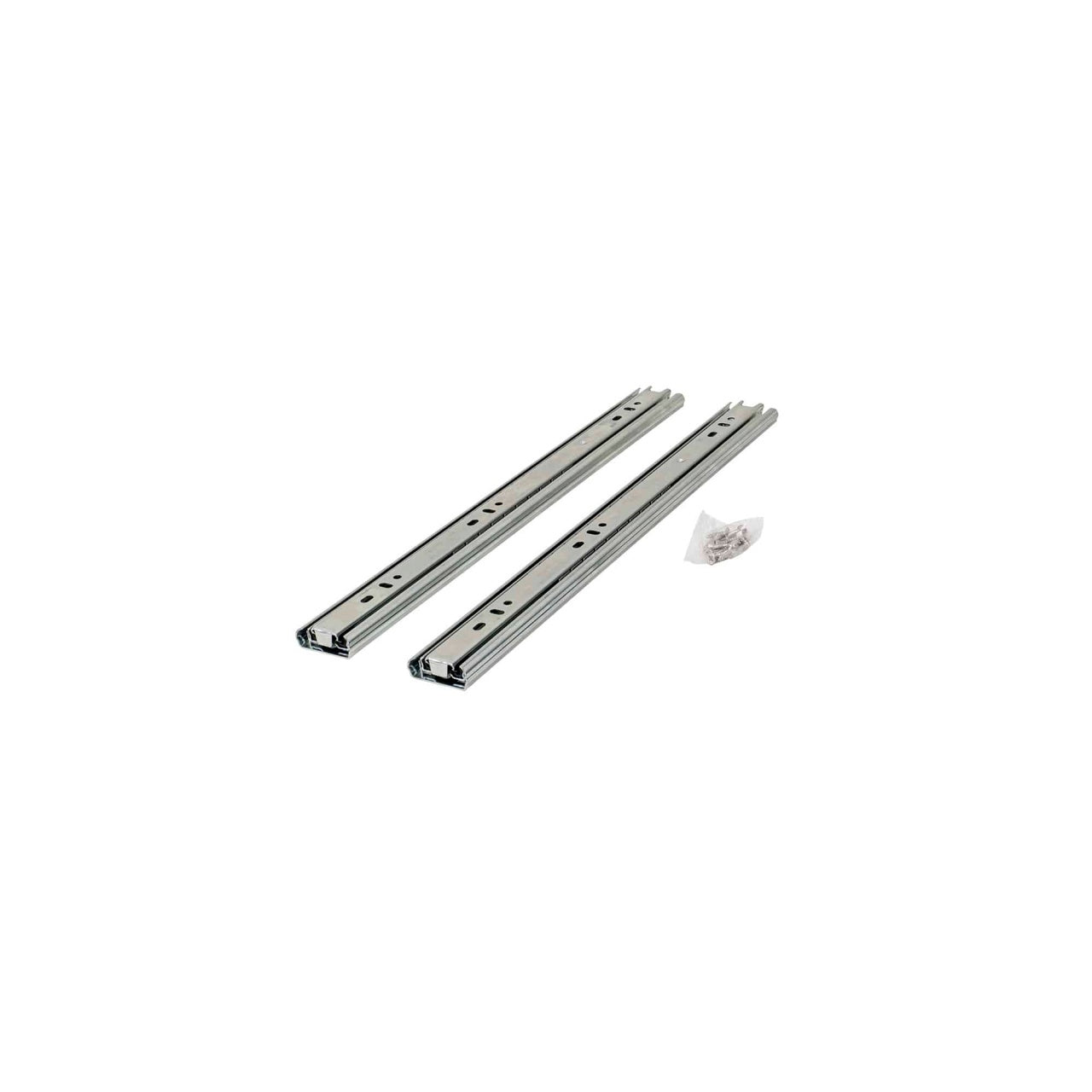Set 2 glisiere pentru sertar cu bile, 350mm, argintiu
