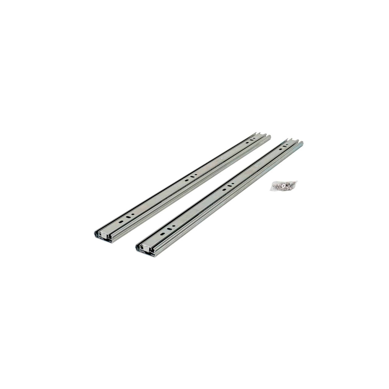 Set 2 glisiere pentru sertar cu bile, 450mm, argintiu