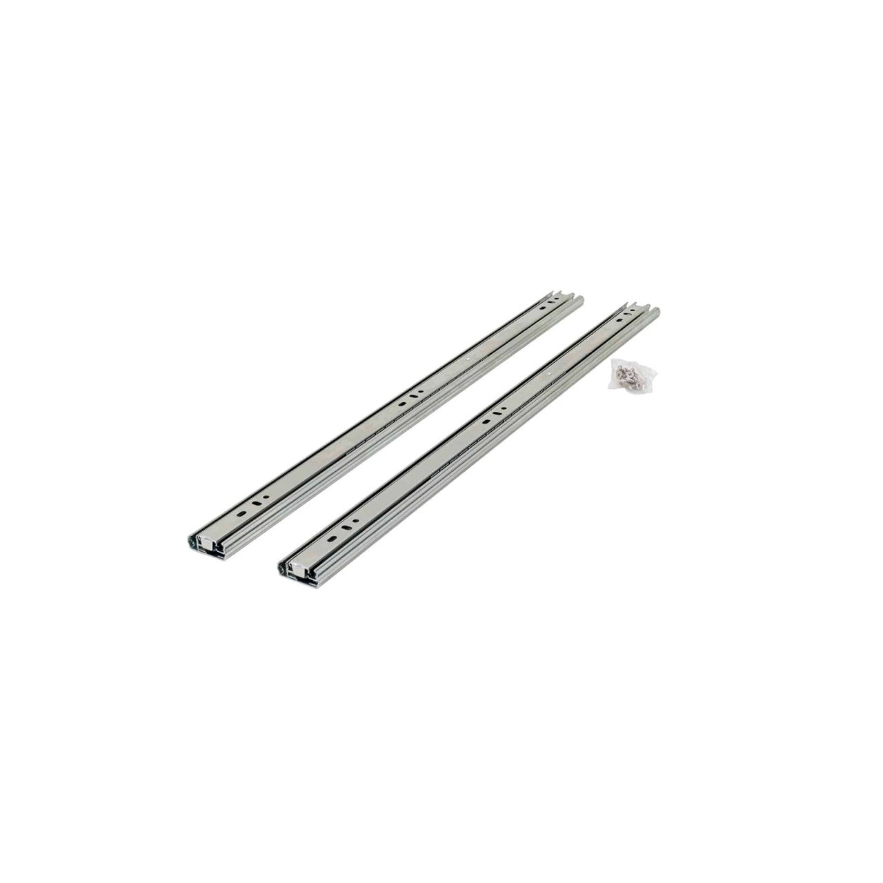 Set 2 glisiere sertar cu bile, lungime 500mm, argintiu