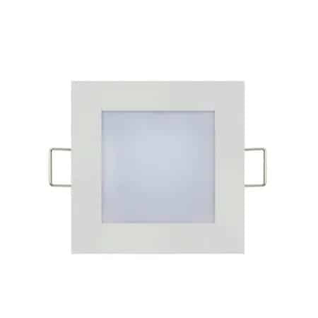 Set 2 spoturi LED patrate Slim 3W, lumina rece 6400K, 260lm, 90x90mm