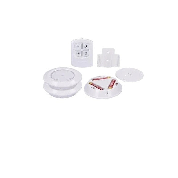 Set 3 corpuri de iluminat FOXMAG24 cu telecomanda, led, alb