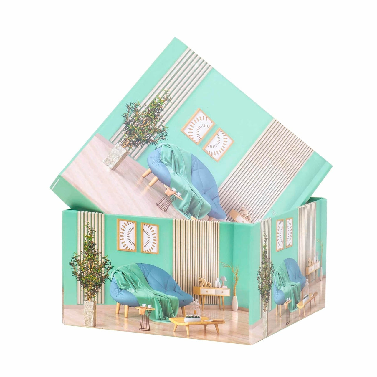 Set 3 cutii patrately cu model, dimensiuni diferite pentru decor si cadouri