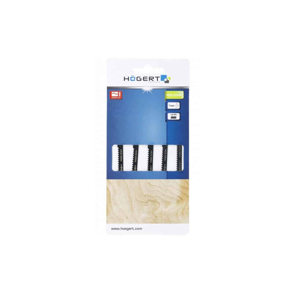 Set 5 lame pentru fierastrau electric, 12TPI, 76mm, otel HCS 65Mn