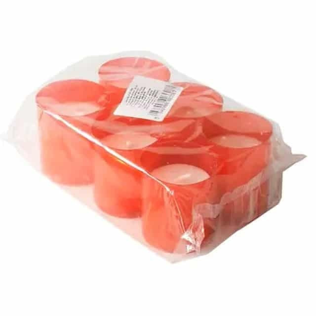 Set 6 candele simple, alb, durata ardere 10 ore fiecare