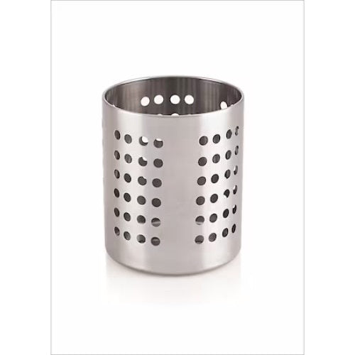 Set ustensile pentru bucatarie, cu 4 piese, din inox, cu suport de inox inclus, compatibil cu masina de spalat vase, argintiu