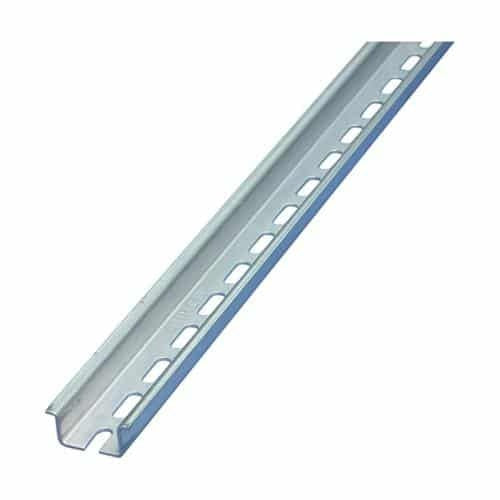 Sina de montaj perforata 2000 mm, PP, gri cu orificii pentru fixare usoara