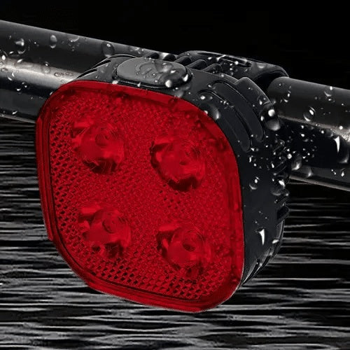 Stop bicicleta cu 4 functii si incarcare USB, rezistent la apa