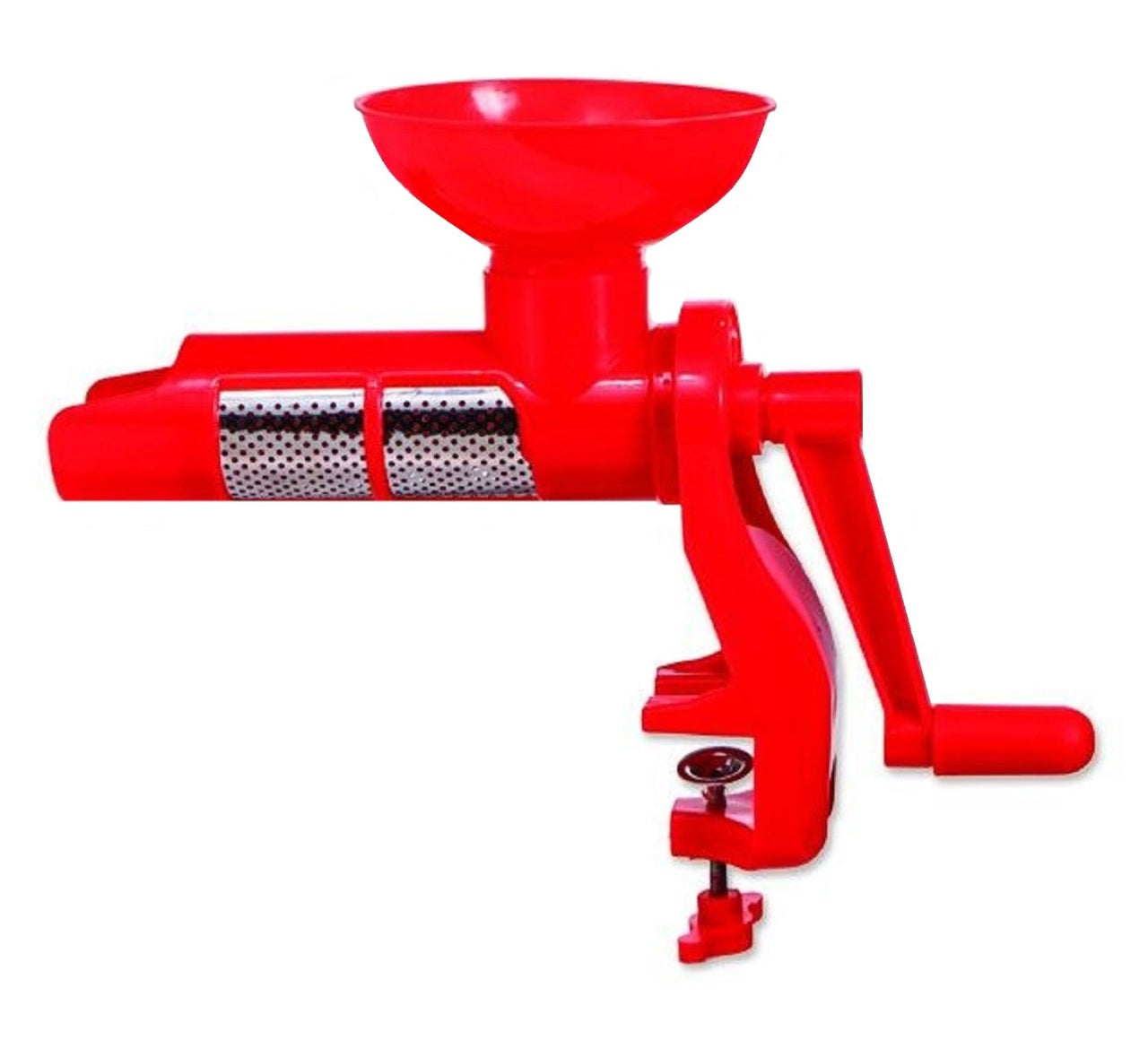 Storcator manual pentru rosii si fructe moi, capacitate 10kg/ora, plastic si inox