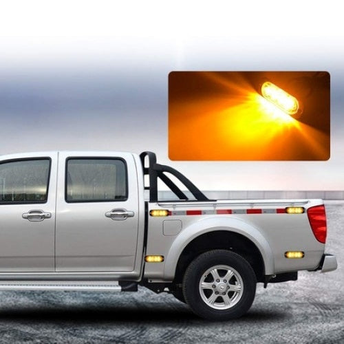 Stroboscop auto, 6 LED, lumini de avertizare galbene pentru platforma, ATV, tractor, jeep, putere 12W