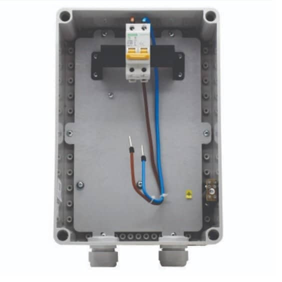 Tablou electric bipolar 32A, carcasa policarbonat, montaj pe sina DIN