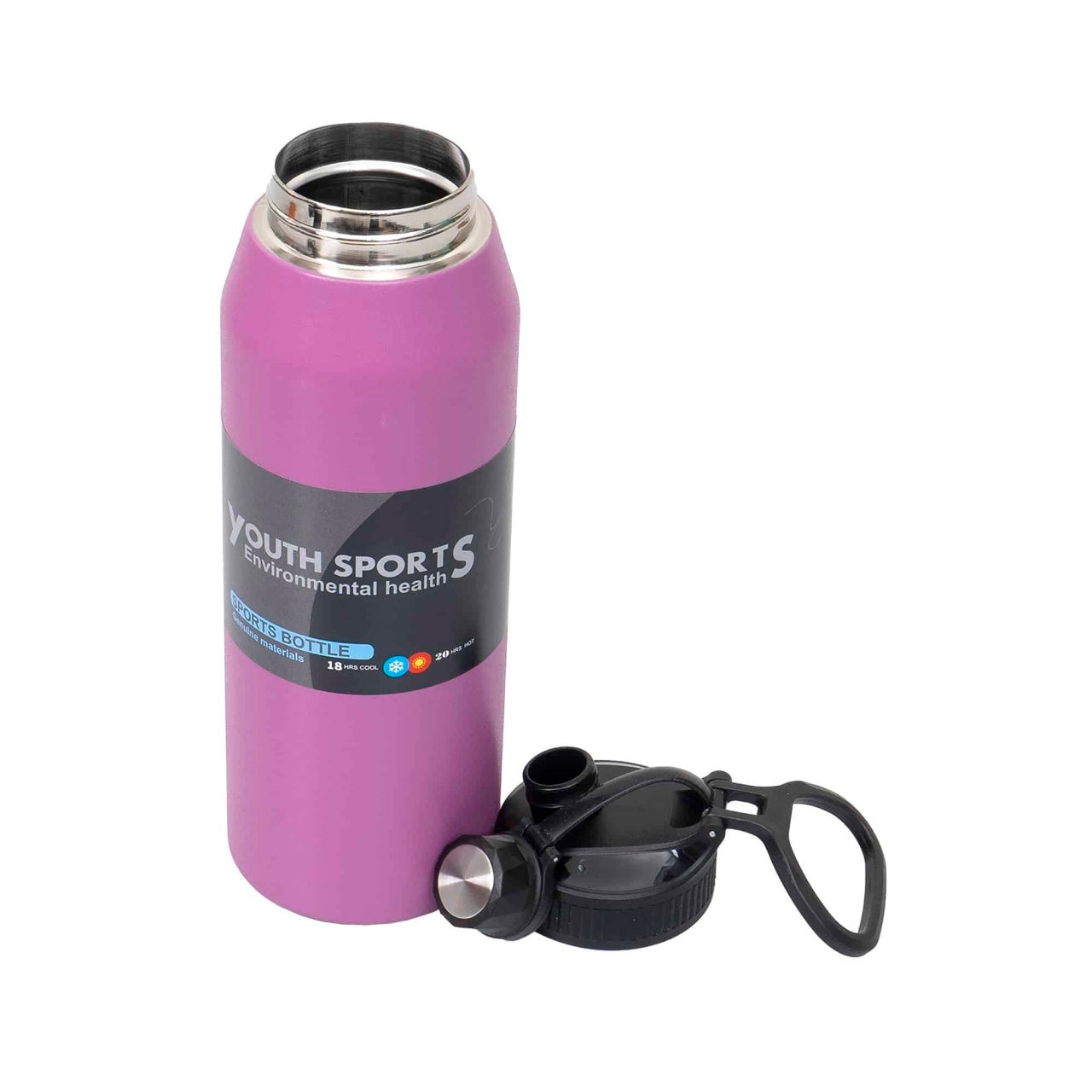Termos YOUTH SPORTS 1L cu interior inox, model sticla mov
