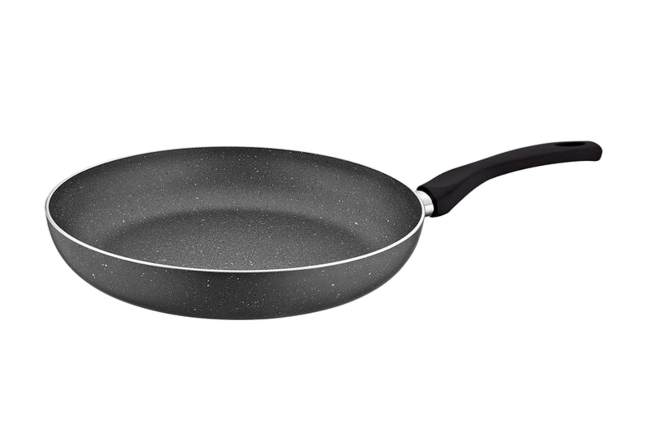 Tigaie aluminiu 24 cm, gri, maner fix, pentru gaz