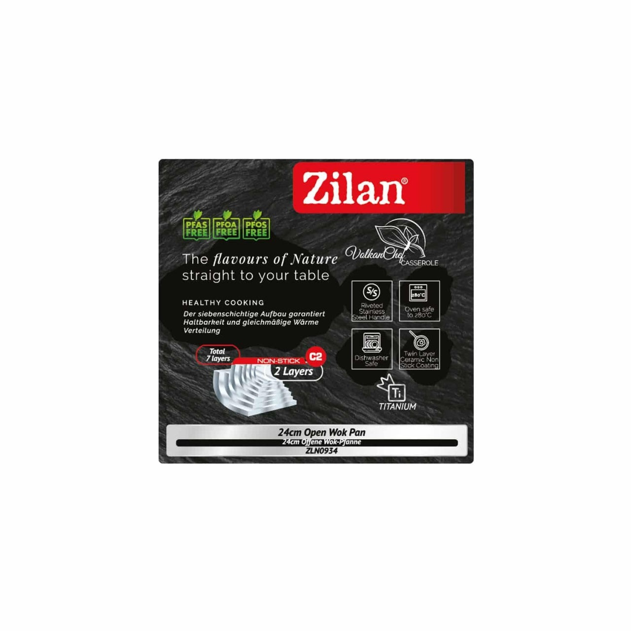 Tigaie wok ceramica antiaderenta, diametru 28 cm, maner inox, compatibila cuptor