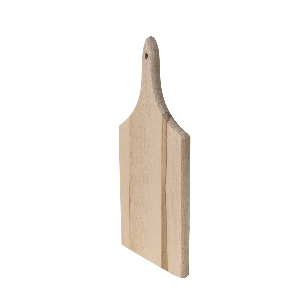 Tocator din fag cu maner, dreptunghiular, 40x20x2 cm, lemn natural