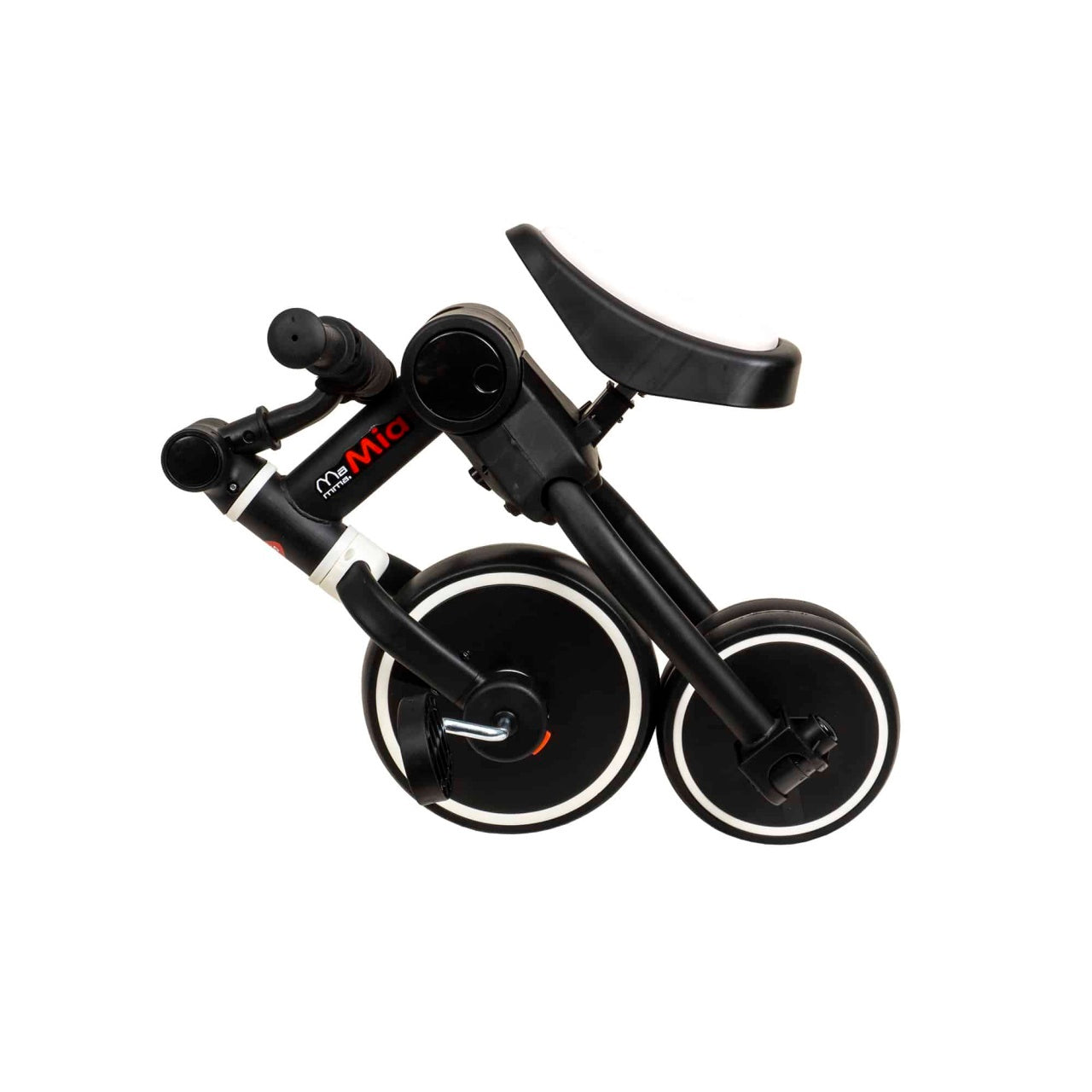 Tricicleta pliabila 2 in 1 pentru copii, reglabila, negru-alb