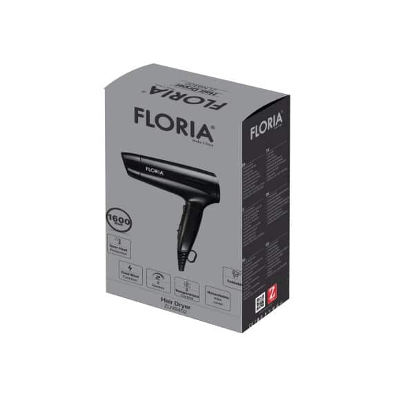 Uscator de par 1600W cu 3 trepte temperatura, 2 viteze si functie ionizare