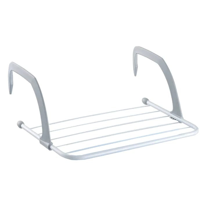 Uscator de rufe, din metal, prindere pe calrifer sau balcon, suprafata de uscare 3m, greutatea maxima suportata 5kg, alb