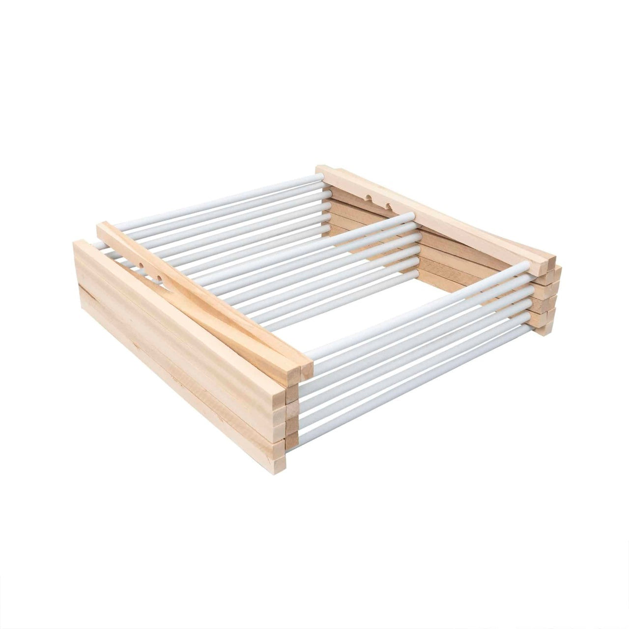 Uscator de rufe pliabil din lemn, 178x54 cm, 15 bare de sustinere