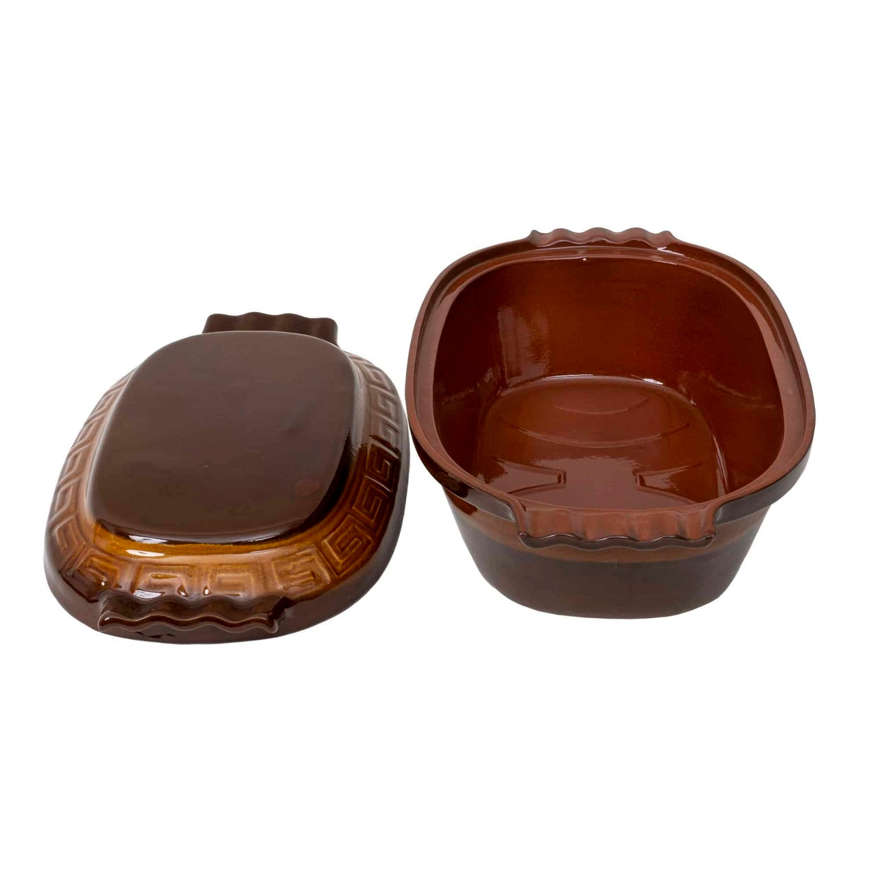 Vas roman glazurat din lut, 6L, 41x27x16 cm, maro