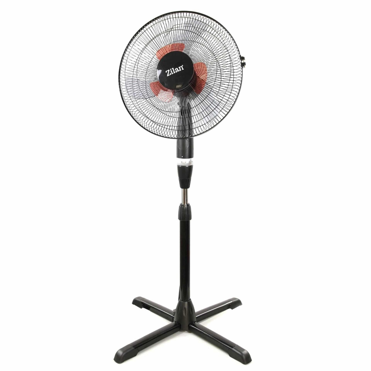 Ventilator cu picior 40 cm, 60 W, palete duble, inclinare reglabila, 3 viteze