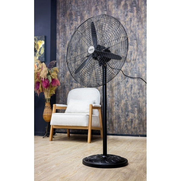 Ventilator cu picior sau pentru perete, 130W, diametru grilaj 68 cm, 3 viteze, fix sau oscilant