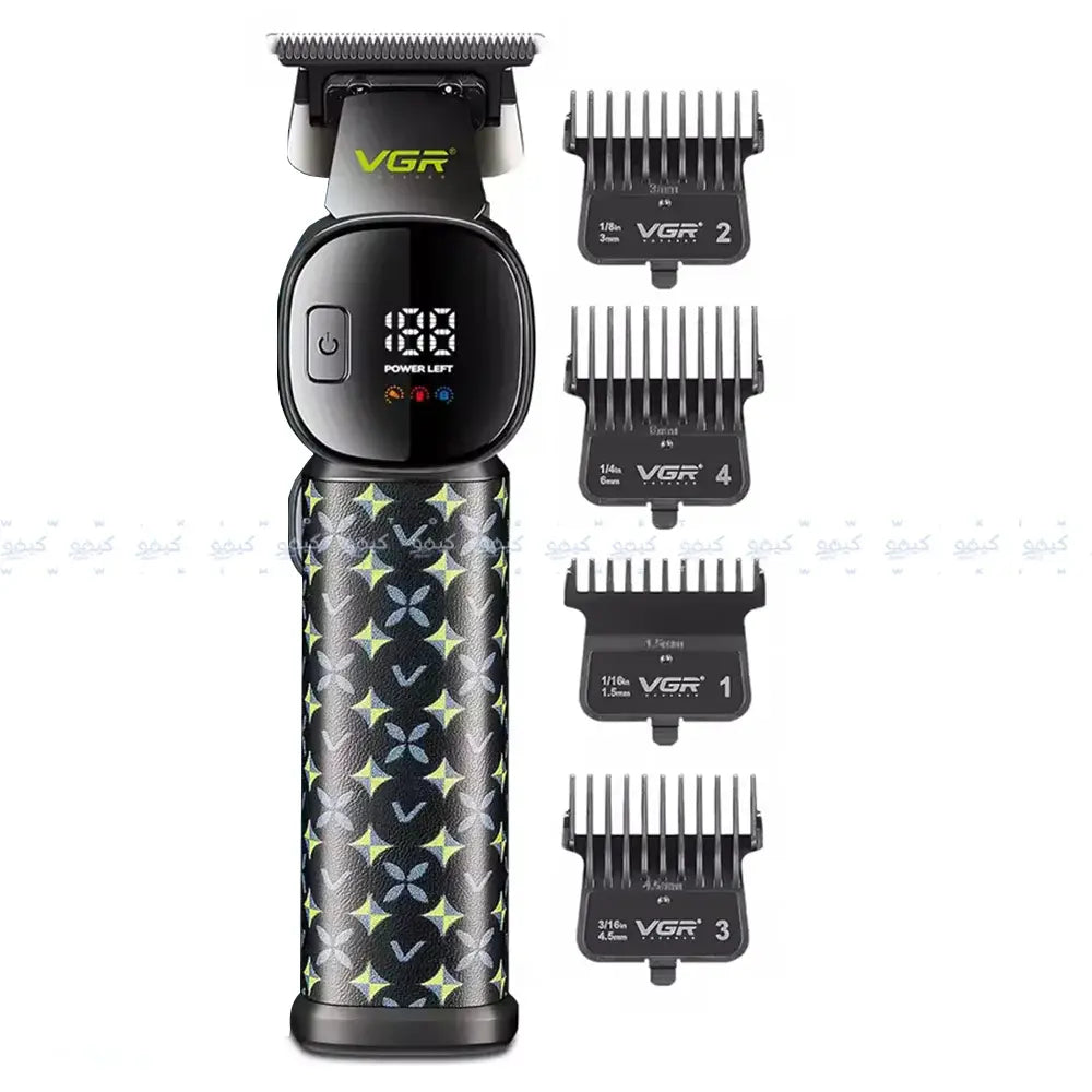 Trimmer VGR V-185 AFA, cu afișaj digital și funcție Turbo – imagine 1