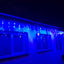 Instalație LED tip țurțuri, 500 LED-uri, 25 m, albastră – imagine 4
