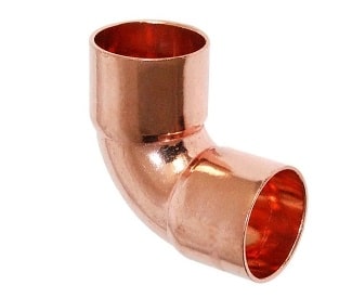 Fiting cupru cot 28 mm pentru lipire, schimbare directie 90°