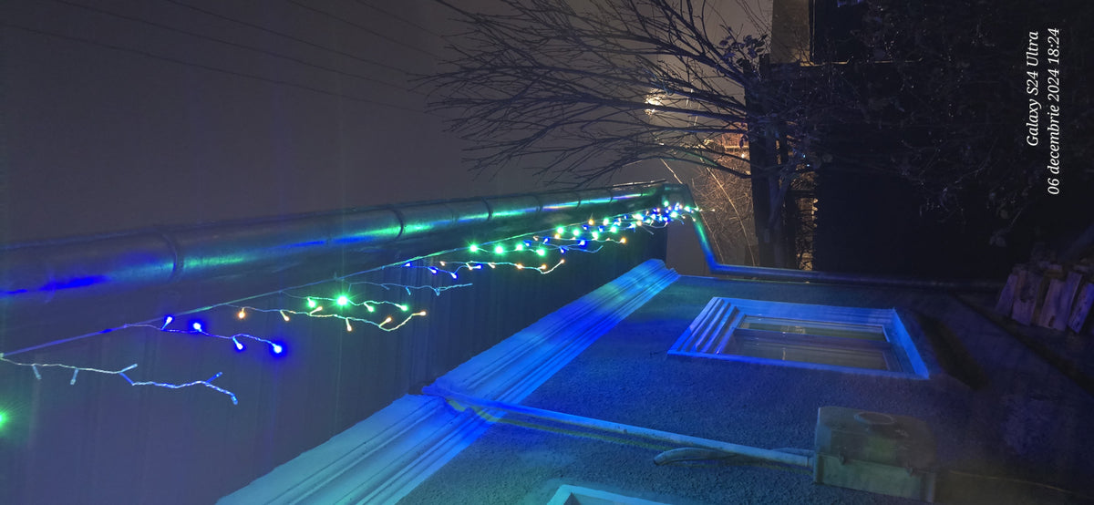 Instalație LED tip țurțuri, 500 LED-uri, 20 m, multicoloră – imagine 2