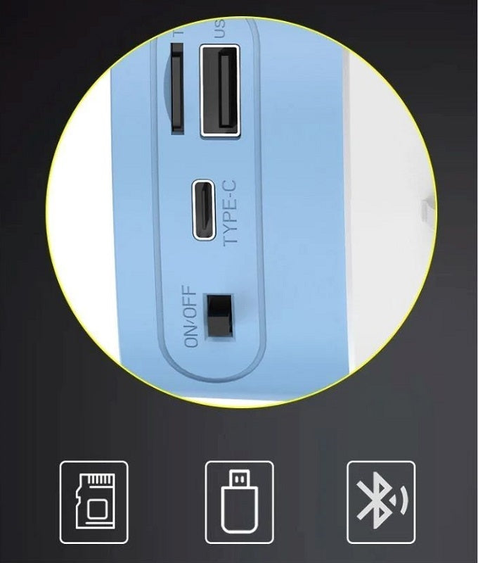 Megafon portabil Bidellu DV-680S, cu panou solar și înregistrare – imagine 4