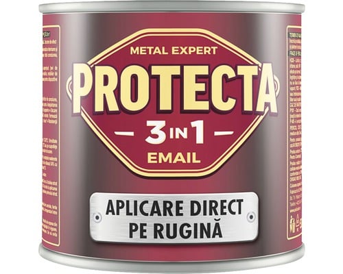 Email 3 in 1 direct pe rugina, solvent, negru, 0.5L, protectie si finisaj durabil