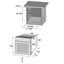 Pachet cuptor electric incorporabil inox 70 l + plita gaz incorporabila + hota 2 motoare 190W