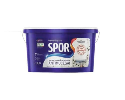 Vopsea lavabila interior 8.5L cu efect antimucegai, rezistenta la spalare