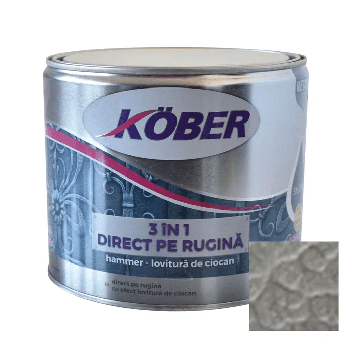 Email 3in1 direct pe rugina, hammer lovitura de ciocan, 2.5L, argintiu