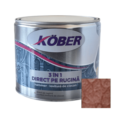 Email 3in1 pentru rugina, efect hammer, 2.5L, cupru, cu aplicare directa