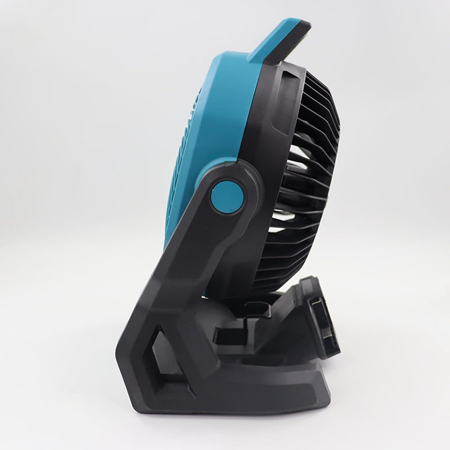 Ventilator portabil de camping, cu 2 acumulatori de 48W, conceput pentru utilizare în aer liber, cu acumulatori, trei trepte de viteză, verde/negru