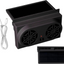 Ventilator pentru geam auto, încărcare solară portabilă, design ușor de instalat, rezistent, reduce căldura, promovează fluxul de aer, ventilator de evacuare cu economie de energie, negru