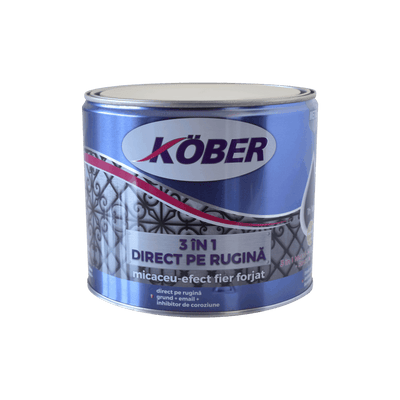 Email 3 in 1 pentru metal, aplicare directa pe rugina, efect micaceu fier forjat, brun, 2.5L