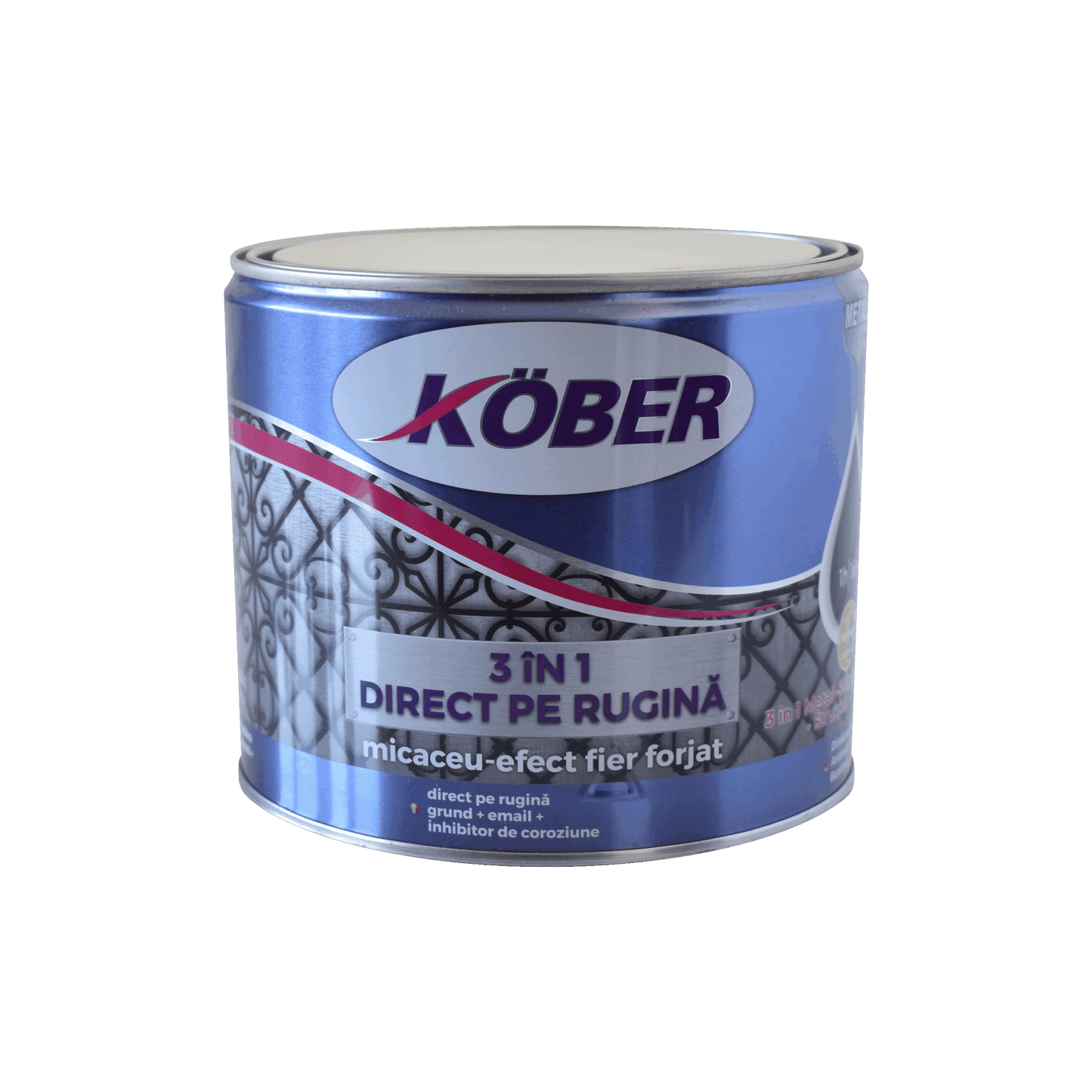Email 3 in 1 direct pe rugina, efect fier forjat micaceu, gri fumuriu, 2.5L